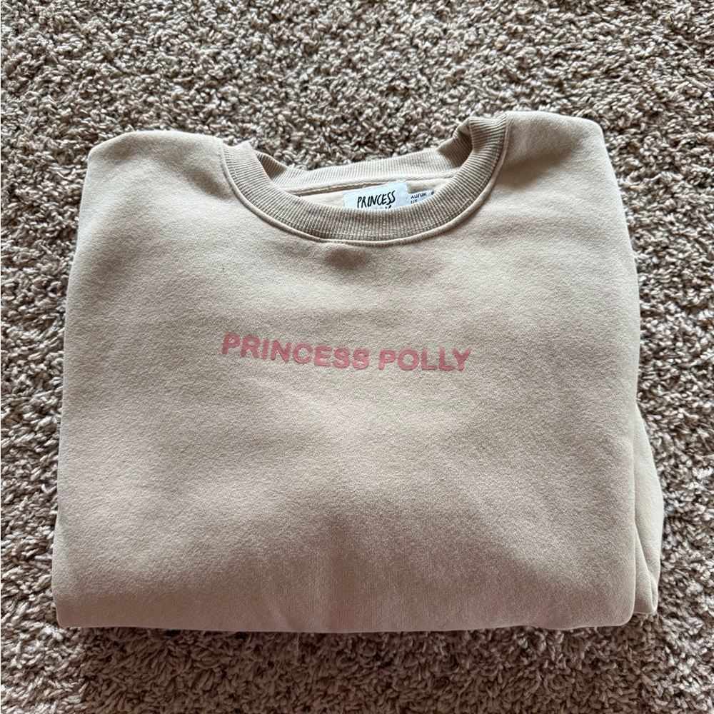 Princess Polly Beige Sweatshirt
